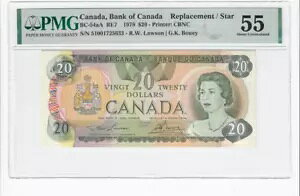 1979 BOC BC-54aAA$20 Law/Bou SN# 51001725633 PMG AU-55 PPQ Repl Note;zb`LX