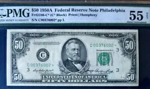 1950A $50 AMs *X^[*  tBftBA PMG55 UNC NET 3898 ɂ