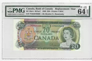 1969 BOC BC-50aA RE5a-f�APMG MS-64 EPQ�A$20 Bea/Ras SN# E/M *3049608 Repl Star