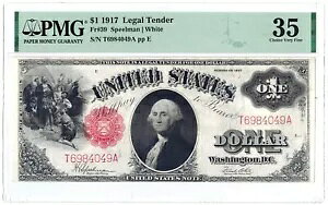 1917 PMG 35 Choice Very Fine $1 Legal Tender Note  Fr.39  Xy}/zCg 049