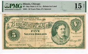 �C���m�C�B�V�J�S - �x�C�B�� L.S. Co. $5 �L������ 1888 �N 5 �� 1 �� - PMG 15NET