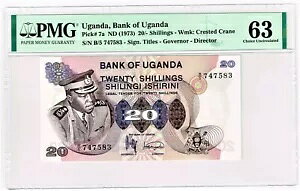 EK_: 20 VO ND (1973) 7a PMG Choice Uncirculated 63 I܂B