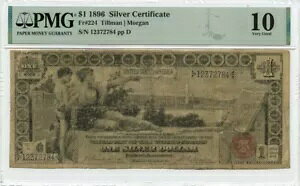 1896 $1 Vo[ ؖ X[ bh CYt Fr# 224 PMG VG10