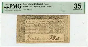 4  10  $2 (9s) [h RjA 1774 MD-67 PMG CH VF35