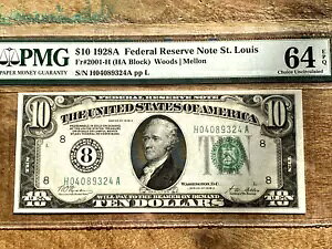 $10 1928A 2001-H HA ubN ZgCX FRN PMG 64EPQ - V[