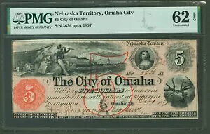 NEC131 1857 $5 �l�u���X�J���B�I�}�n�s S/N 3636 PMG 62 EPQ