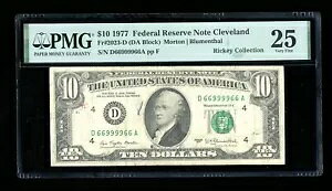 DBR 1977 $10 �N���[�u�����h Fr. 2023-D PMG 25 �o�C�i���[ ���[�_�[ �t���b�p�[ �V���A�� D66999966A