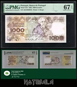 |gK 1000 1,000 GXN[h 1992 Pick-181i PMG 67 Superb GEM UNC EPQ **gbv |bv**