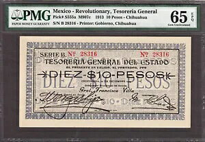 LVR - v 10 y\ 1913 P-S555a GEM UNC PMG 65 EPQ