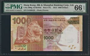 01.01.2013 ` HSBC $1000  P-216c  UNC PMG 66 EPQ