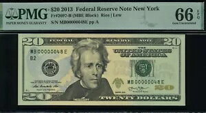 2013 $20 FRN MB00000048E P.M.G #66EPQ