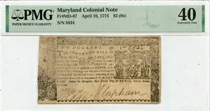 4  10  $2 (9s) [h RjA m[g 1774 MD-67 PMG EF40