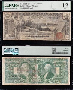NICE Fine 1896 $1 EDUCATIONAL �V���o�[�F��! PMG12�I���������I 20223655