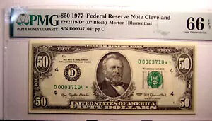 1977 h 50 AMs Fr-2119-D STAR~SUPERB GEM STAR NOTE~PMG 66 EPQ*