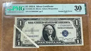 1935A $1 Vo[ؖ PMG 30 Fr #1608 K^[tH[hG[ VF