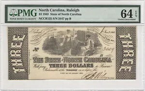 $3 1863 m[XJCiBp~ PMG Choice UNC 64EPQ