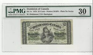 1870 �h�~�j�I�� �I�u �J�i�_ DC-1c ?25 �m�[�g PMG VF-30 �f�B�N�\��/�n�����g��