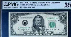1950D $50 PMG35 �I�� ���ɍׂ����A�M���������� *�X�^�[* �N���[�u�����h 3911