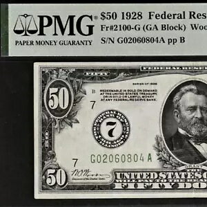 1928 N $50 AMs PMG 35 - If}hŋƌ\ - Fr 2101-C