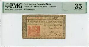 325 18yX j[W[W[ RjA 1776 NJ-176 PMG VF35