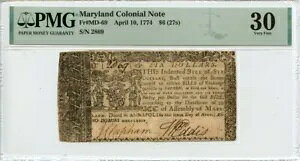 410 $6 (27s) [h RjA m[g 1774 MD-69 PMG VF30