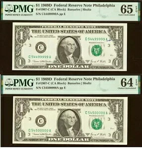 1969D $1 AMs PMG 65EPQ t@V[ [I[o[ yA 54500000 54499999