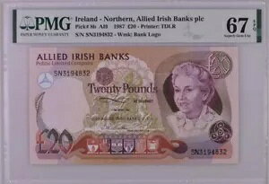 PMG 67 �O���[�g�u���e�� UK �k�A�C�������h 1987 Allied Irish Banks plc 20 �|���h