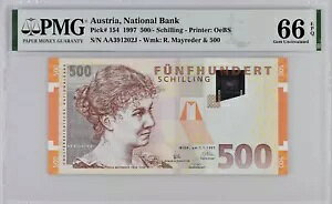 �I�[�X�g���A 1997 500 �V�����O �v���t�B�b�N�X AA�AP 154 UNC PMG 66 EPQ