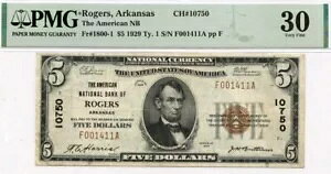 1929 N1 $5 W[X AK CH#10750 PMG VF30 ̃AJ NB