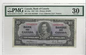 1937 N Ji_s BC-24aA$10 Osb/Tow SN AD 1641638 PMG VF-30