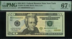 2013 $20 FRN MB00000035E P.M.G #67EPQ