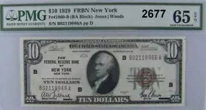 1929 $10.00 L PMG F UNCIRC 65 EPQ FRBN j[[N Fr#1860 B #2677