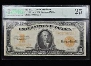 1922 $10 �S�[���h�ؖ��� ? PCGS VF-25 ? FR 1173 �R�����g�Ȃ� �������ɒ��� ?�M���ł���?