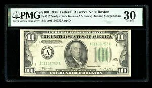 DBR 1934 $100 DGS FRN �{�X�g�� Fr. 2152-Adgs PMG 30 �V���A�� A01136752A