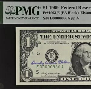 1969 $1 FRN PMG 64EPQ - gW[ GXg TC a [ VA 00000980