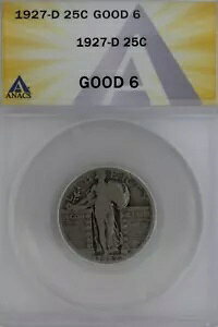 1927-D .25 ANACS G 6 �X�^���f�B���O ���o�e�B �N�H�[�^�[�A���o�e�B 25 �Z���g
