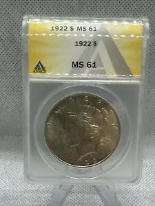 1922 ANACS MS 61 s[X Vo[ _[AO[hčVo[ s[X 1 h RC