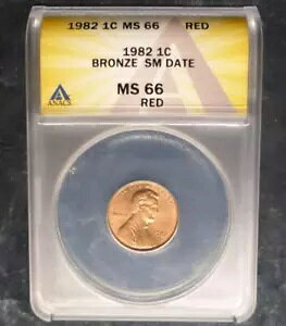 �����J�[���L�O�Z���^�[�AMS 66 RD �u�����Y 1C�A1982 ANACS MS 66 ���b�h �X���[�� �f�C�g