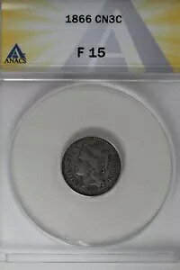 1866 .03 ANACS F 15 3 �Z���g �j�b�P���A���o�e�B 3 �Z���g �s�[�X
