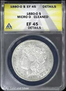 1880-O $1 �����K�� �V���o�[ �_���[ ANACS EF 45 �ڍ� |�}�C�N���I�[XF