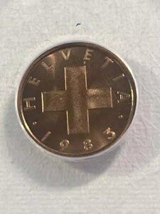 1983 �X�C�X 1 Rappen �O���[�h MS 67 by ANACS