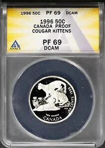 1996 50c �V���o�[ �N�[�K�[ �L�g�D�� �v���[�t 69DCAM ANACS # 7622401 + �{�[�i�X