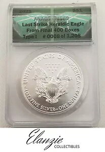 2021 Silver Eagle Last Strike T1 ANACS MS69 �ŏI 400 �{�b�N�X���� #0008 / 1,208