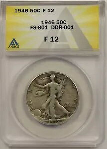 1946 FS-801 DDR-001 50C ANACS F 12 ���o�e�B�[ �E�H�[�L���O �n�[�t�_���[