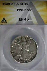 1939-D .50 ANACS EF 45 EH[LO oeBAn[t_[AfB oeB n[t