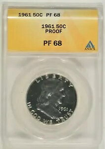 1961 �v���[�t �t�����N���� �V���o�[ �n�[�t�_���[ 50c ANACS PF68 5034175