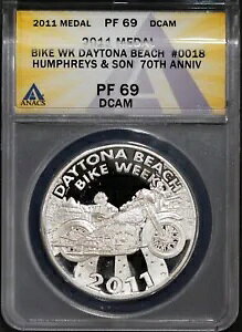2011 ���_�� Biketober Fest Daytona #0018 PF69DCAM ANACS # 7695734 + �{�[�i�X