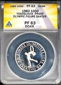 1983 ユーゴスラビア オリンピック フィギュア スケート銀選手 PR63DCAM ANACS # 7695837 + ボーナス