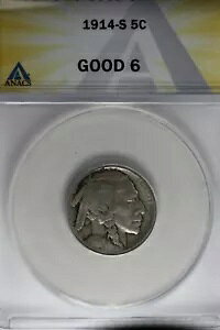1914-S .05 ANACS G 6 �o�b�t�@���[ �j�b�P���A�C���f�B�A�� �j�b�P���A5 �Z���g �s�[�X