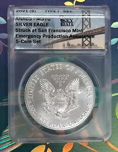 2021(S) �V���o�[�C�[�O��1�^ ANACS MS70 �ً}���Y�t���b�O���x�����]
